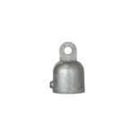 Uni-Fit galvanised steel cup with top bolt lug and side grub screw for handrail post connections