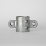 Uni-Fit galvanised two-way fixed ring with dual mounting holes and locking bolts