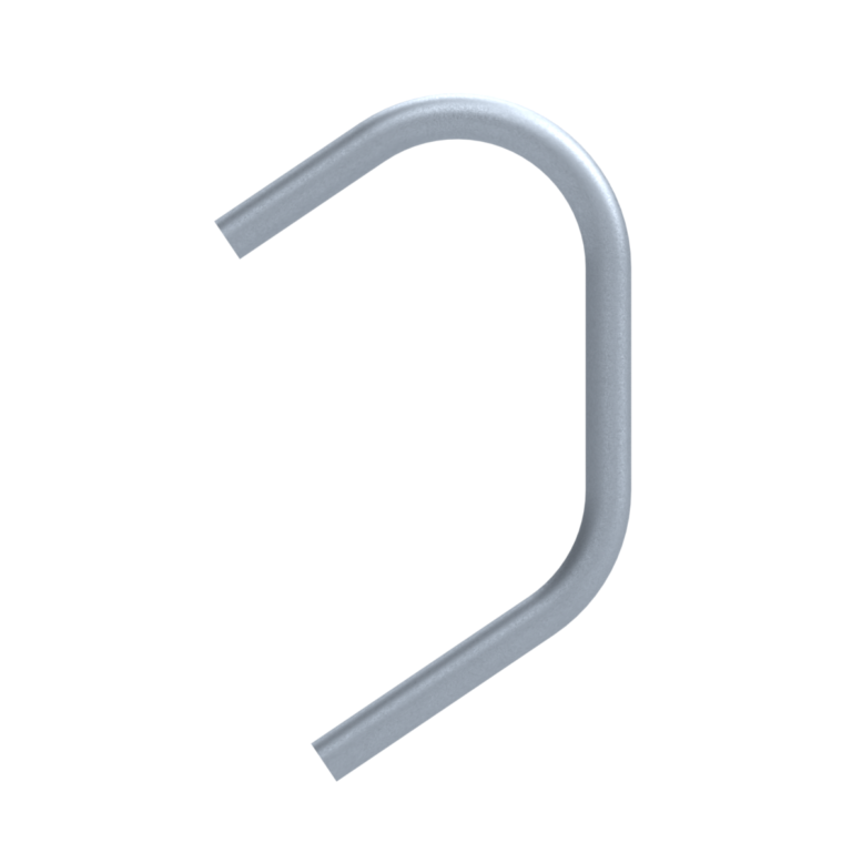 Uni-Fit top closure bend for handrails with galvanised curved steel finish