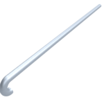 Uni-Fit galvanised steel safety rail bend with curved hook end for DDA compliant ramp handrail termination