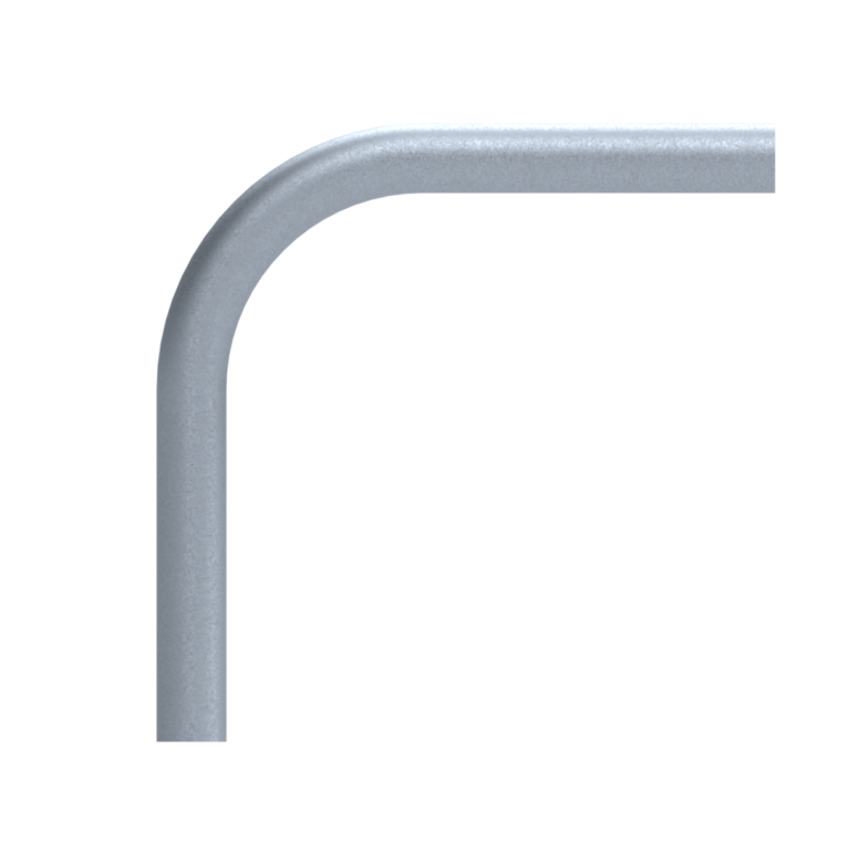 Uni‑Fit 90 degree bend render showing L-shaped steel pipe connector