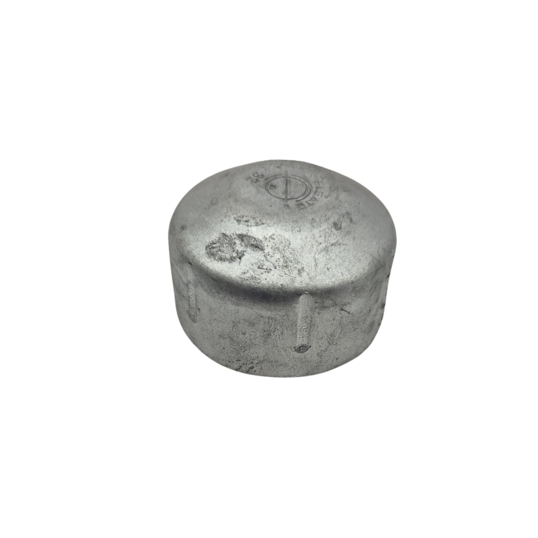 Uni-Fit galvanised steel round knock-on pipe end cap for handrail posts