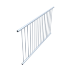 Uni‑Fit vertical panel bar render showing evenly spaced upright steel bars in frame