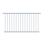 Uni‑Fit vertical panel bar render showing evenly spaced upright steel bars in frame