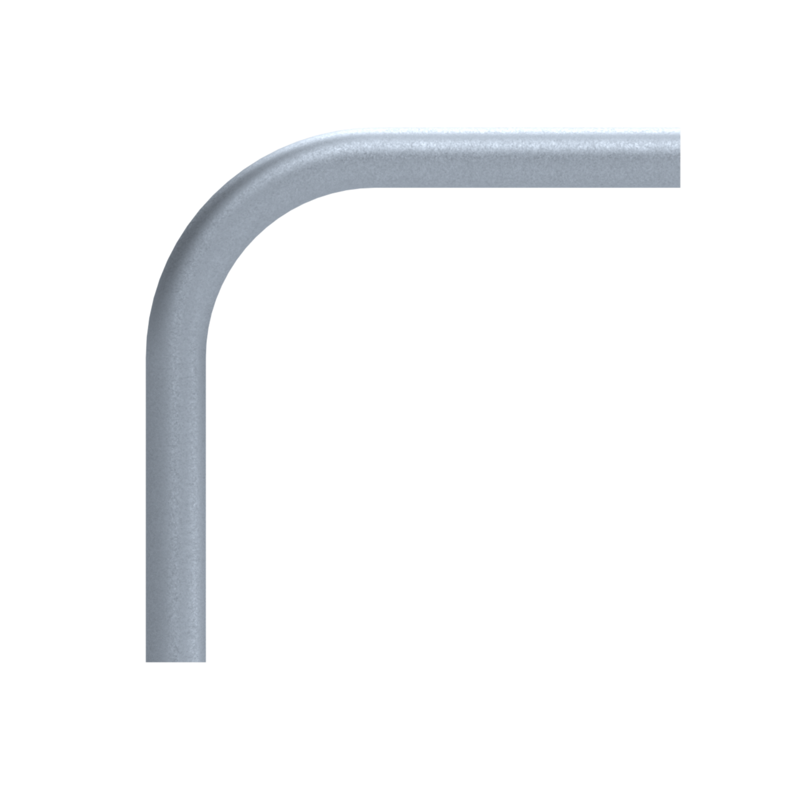 Uni-Fit galvanised steel 90-degree pipe rail bend for stairway handrail installation